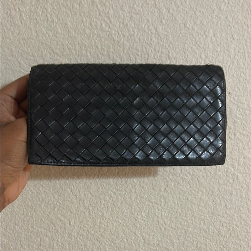 Black Bottega Veneta Leather Wallet